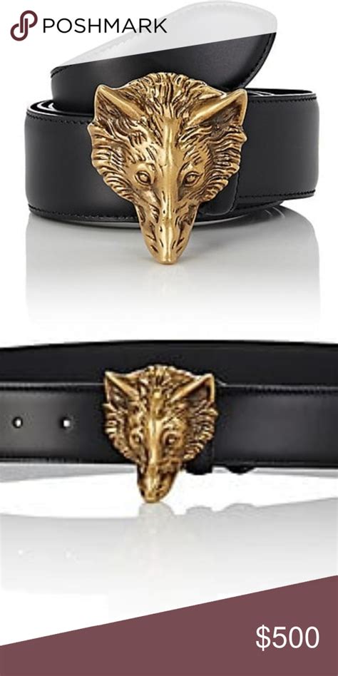 gucci wolf buckle nylon belt|authentic Gucci belt buckle.